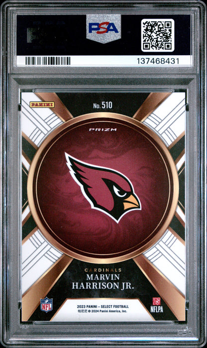 Marvin Harrison Jr. 2023 Panini Select XRC #510 PSA 10 Gem Mint