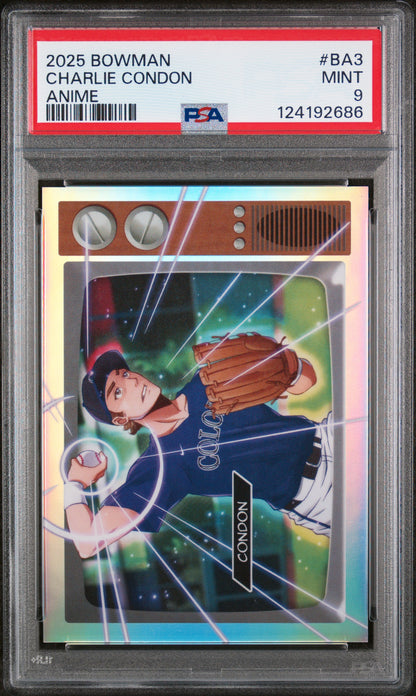 Charlie Condon 2025 Bowman Anime #BA3 PSA 9 Mint