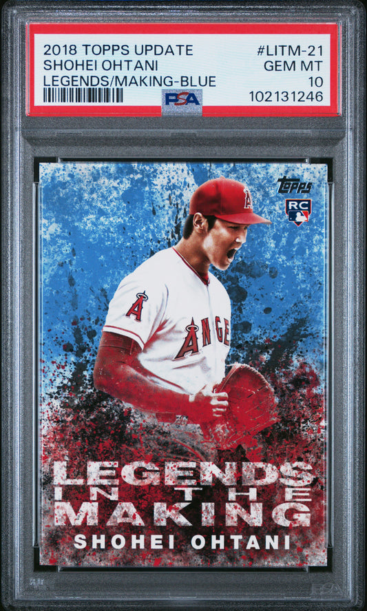 Shohei Ohtani 2018 Topps Update Legends in the Making Blue PSA 10 Gem Mint