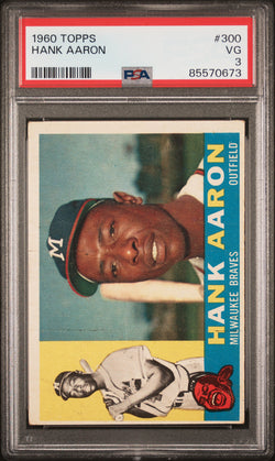 Hank Aaron 1960 Topps #300 PSA 3 Very Good