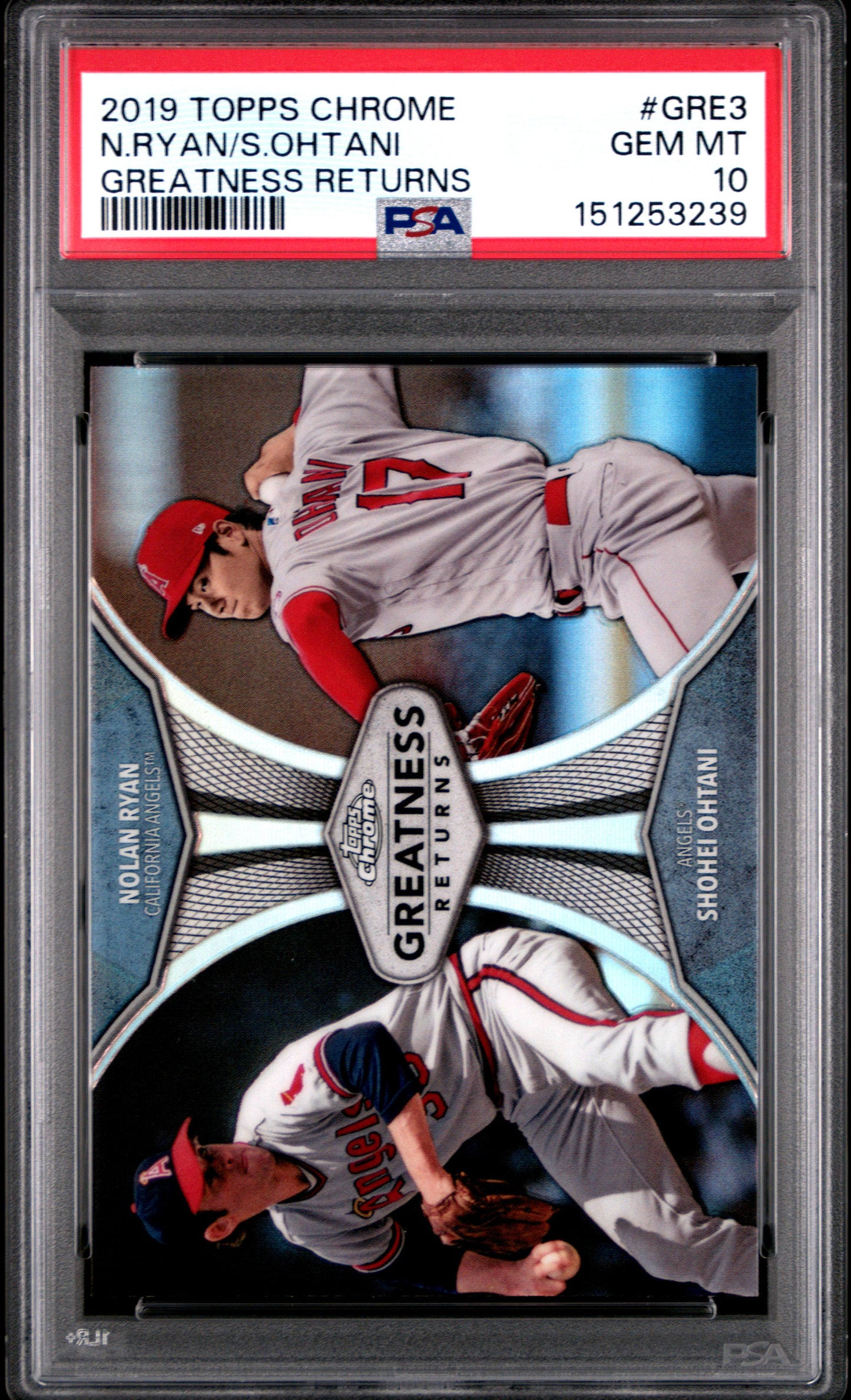 Shohei Ohtani + Nolan Ryan 2019 Topps Chrome Greatness Returns PSA 10 Gem Mint 3239