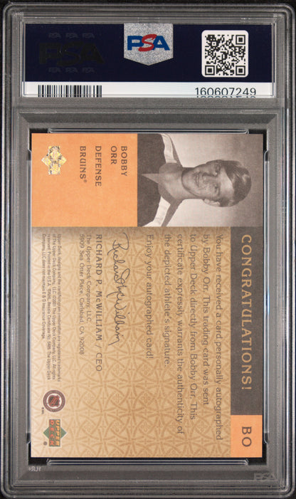 Bobby Orr 2001 Upper Deck Legends Epic Signatures PSA 7 Near Mint