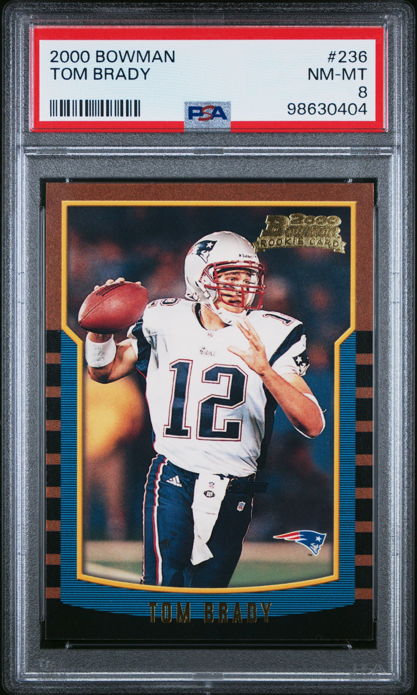 Tom Brady 2000 Bowman Rookie #236 PSA 8 Nm-Mint 0404