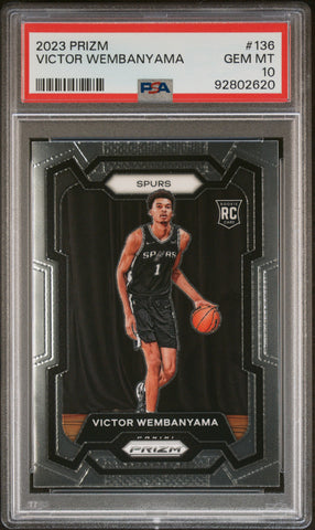 Victor Wembanyama 2023 Panini Prizm #136 PSA 10 Gem Mint 2620