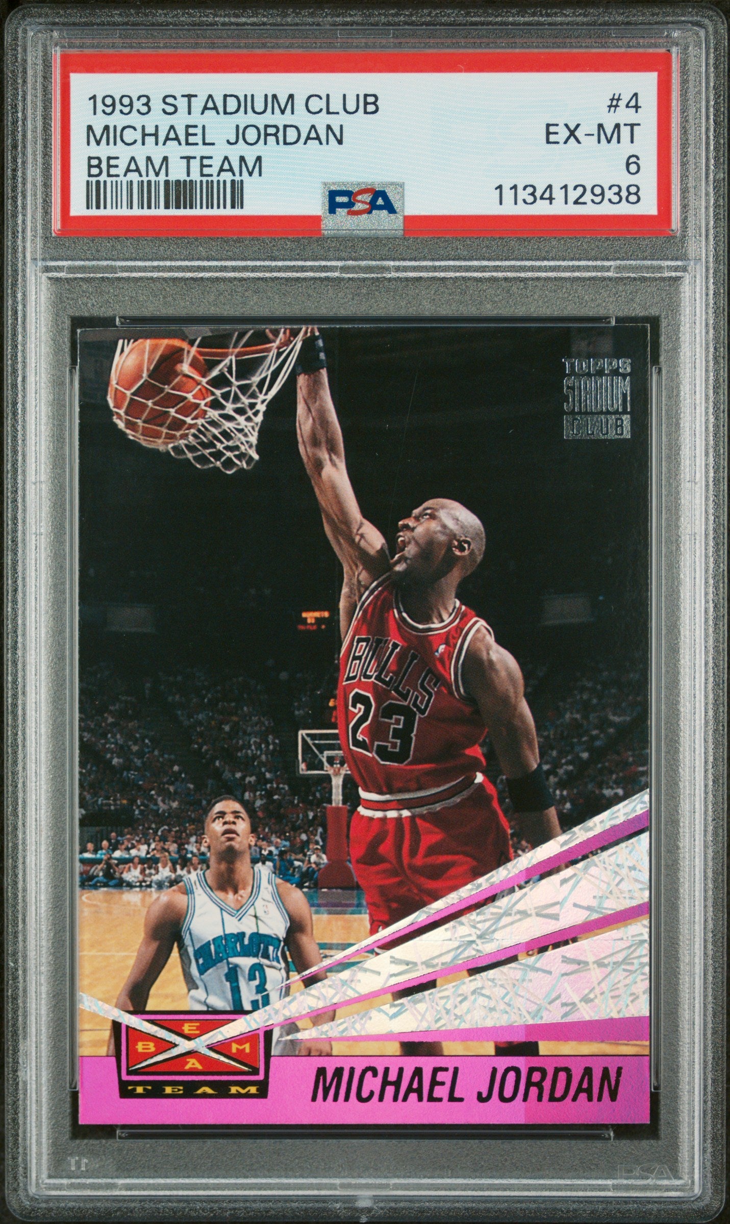 Michael Jordan 1993 Topps Stadium Club Beam Team PSA 6 Ex-Mint