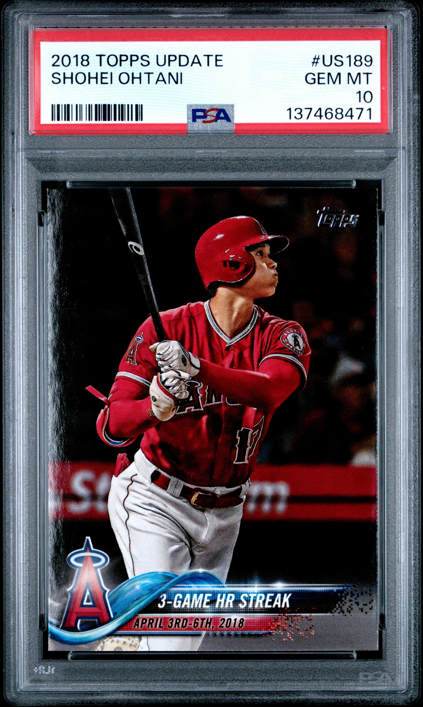 Shohei Ohtani 2018 Topps Update #US189 PSA 10 Gem Mint 8471