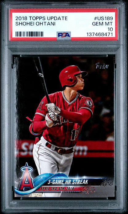 Shohei Ohtani 2018 Topps Update #US189 PSA 10 Gem Mint 8471