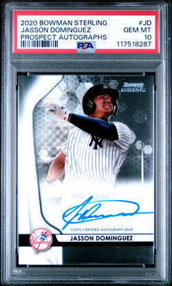 Jasson Dominguez 2020 Bowman Sterling Auto PSA 10 Gem Mint