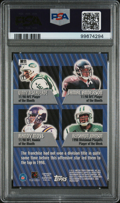 Randy Moss 1999 Topps Mystery Chrome Refractor PSA 10 Gem Mint