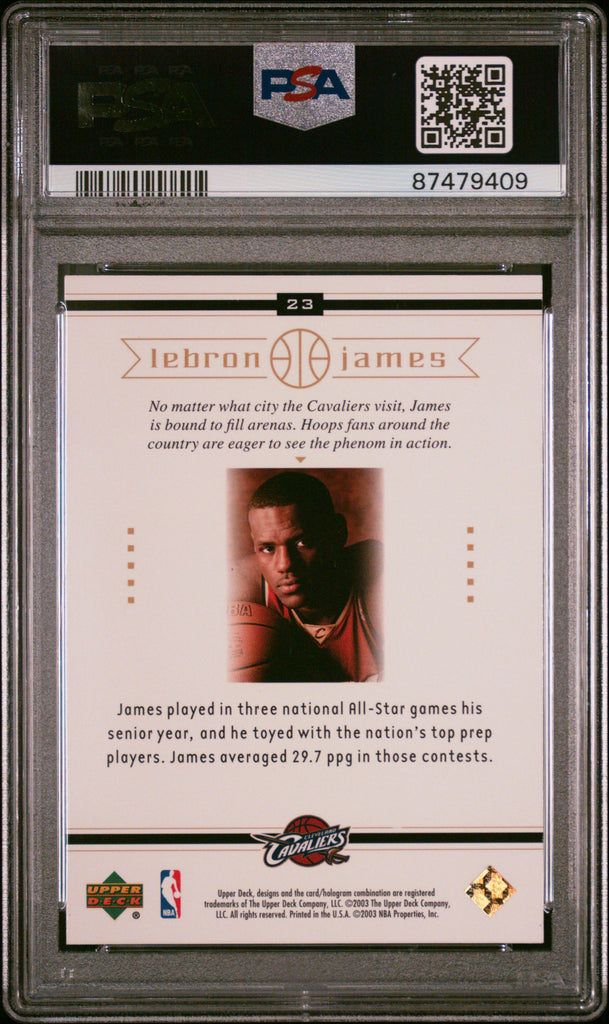 Lebron James 2003 Upper Deck Box Set #23 PSA 10 Gem Mint – Three Stars ...