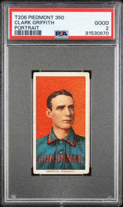 Clark Griffith Portrait 1909-11 T206 Piedmont 350 PSA 2 Good