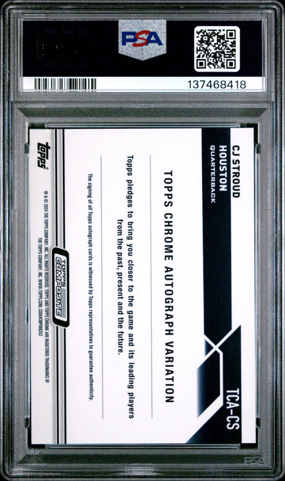 C.J. Stroud 2023 Topps Composite Chrome Rookie Auto PSA 9 Mint