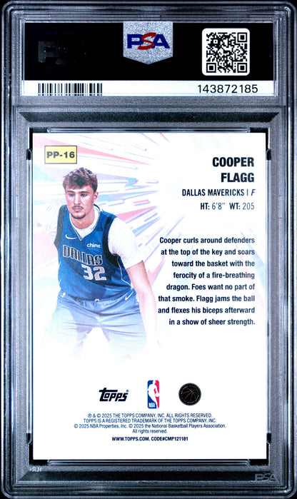 Cooper Flagg 2025 Topps Power Players PSA 10 Gem Mint 2185