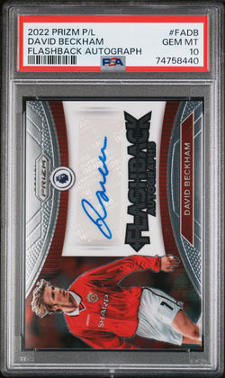 David Beckham 2022 Panini Prizm Flashback Auto PSA 10 Gem Mint