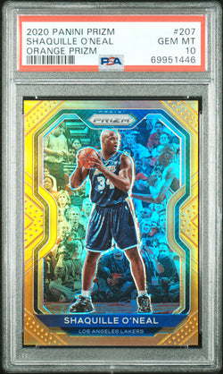 Shaquille O'Neal 2020 Panini Prizm Orange Prizm #47/49 PSA 10 Gem Mint