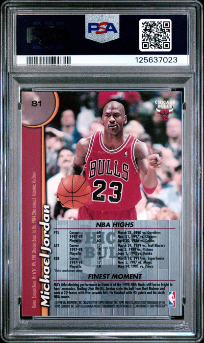 Michael Jordan 1998 Finest #81 PSA 9 Mint