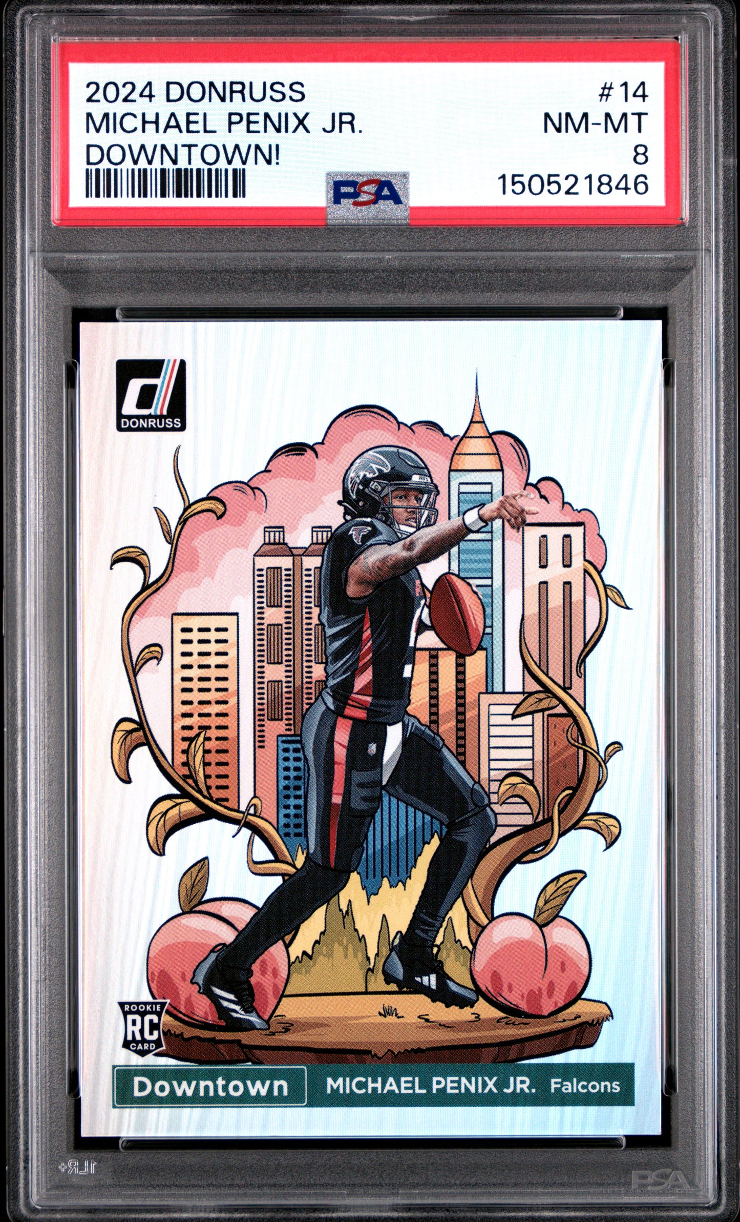 Michael Penix Jr. 2024 Donruss Downtown Rookie PSA 8 Nm-Mint