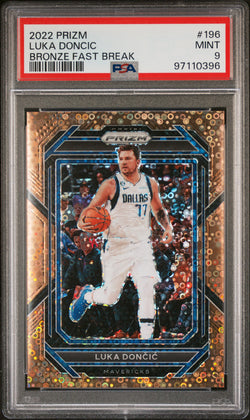 Luka Doncic 2022 Panini Prizm #196 Fast Break Bronze #13/20 PSA 9 Mint