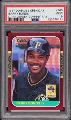 Barry Bonds 1987 Donruss Opening Day Johnny Ray Error #163 PSA 9 Mint