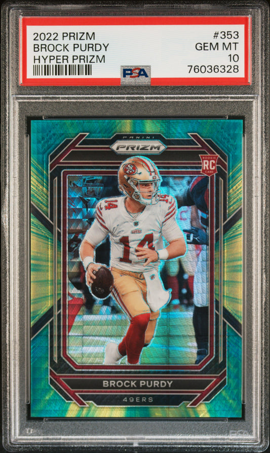 Brock Purdy 2022 Prizm #353 Hyper Prizm #173/175 PSA 10 Gem Mint