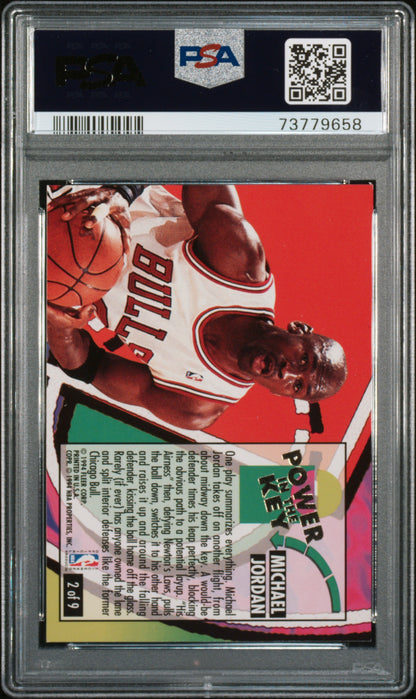Michael Jordan 1993 Ultra Power in the Key PSA 6 Ex-Mt 9658