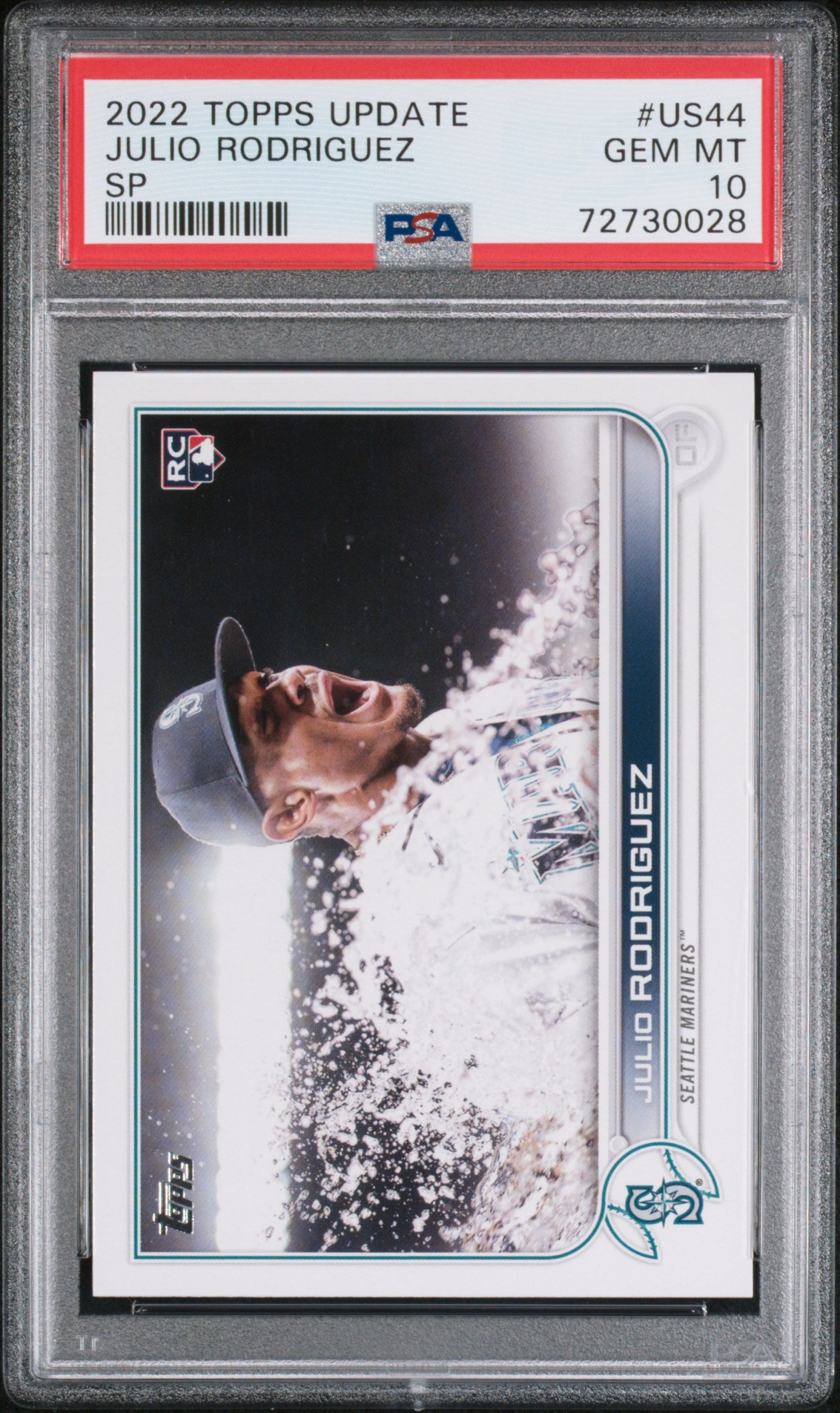 Julio Rodriguez 2022 Topps Update SP Rookie #US44 PSA 10 Gem Mint