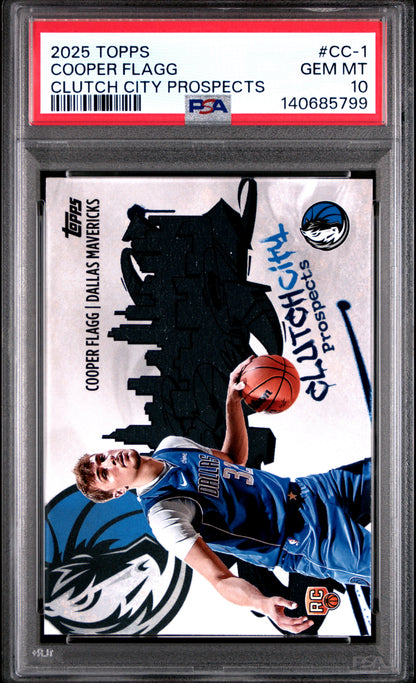 Cooper Flagg 2025 Topps Basketball Clutch City Prospects #CC1 PSA 10 Gem Mint 5799
