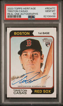 Triston Casas 2023 Topps Heritage Real One Autographs PSA 10 Gem Mint