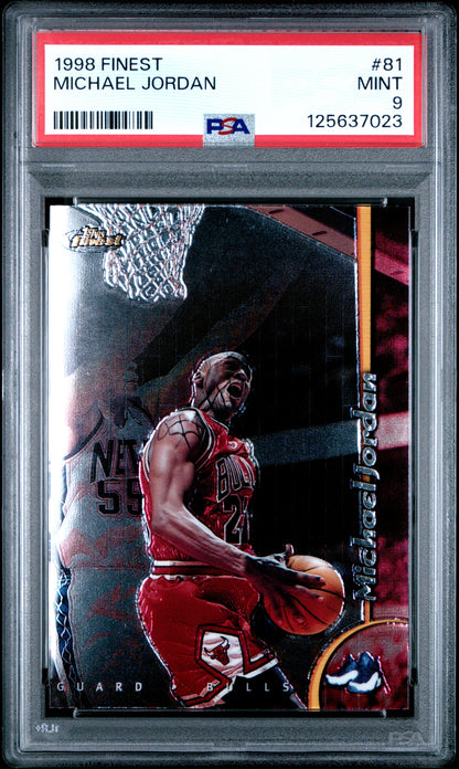 Michael Jordan 1998 Finest #81 PSA 9 Mint