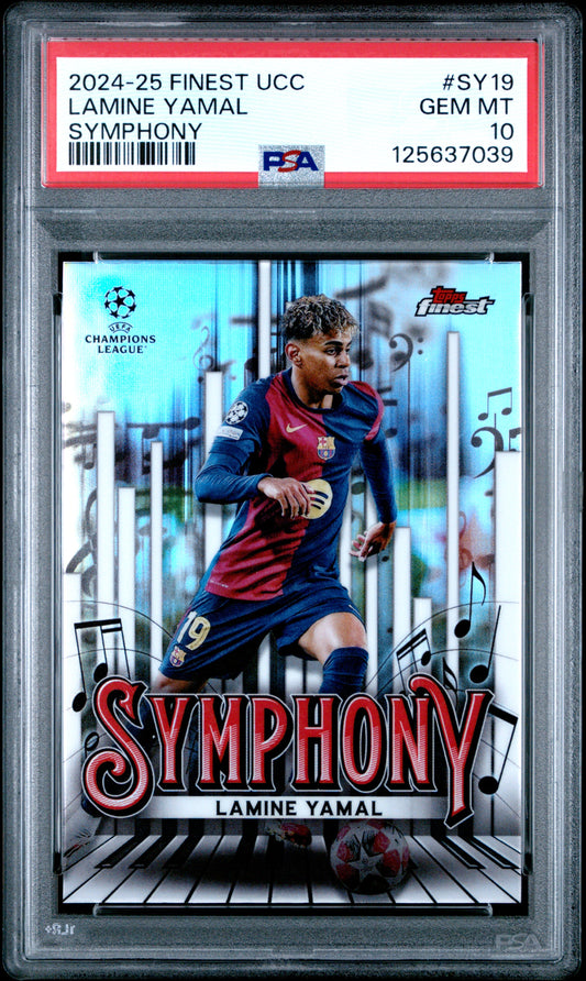 Lamine Yamal 2024 Topps Finest Champions Symphony PSA 10 Gem Mint