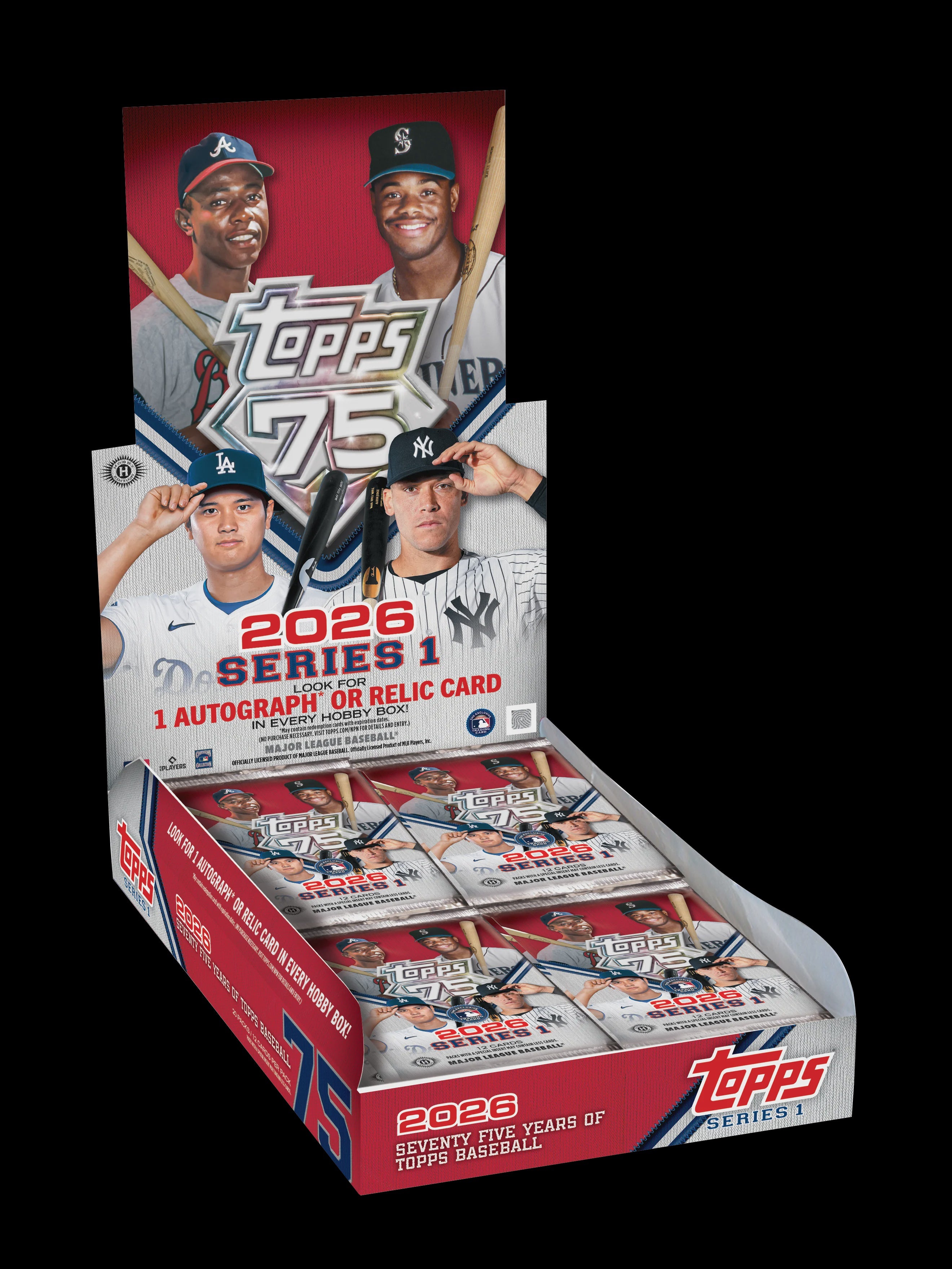 topps 2026 series1 hobby boxシュリンク付き 2026 Topps Series 1 Baseball Hobby Box - 1 Auto/Relic & Silver