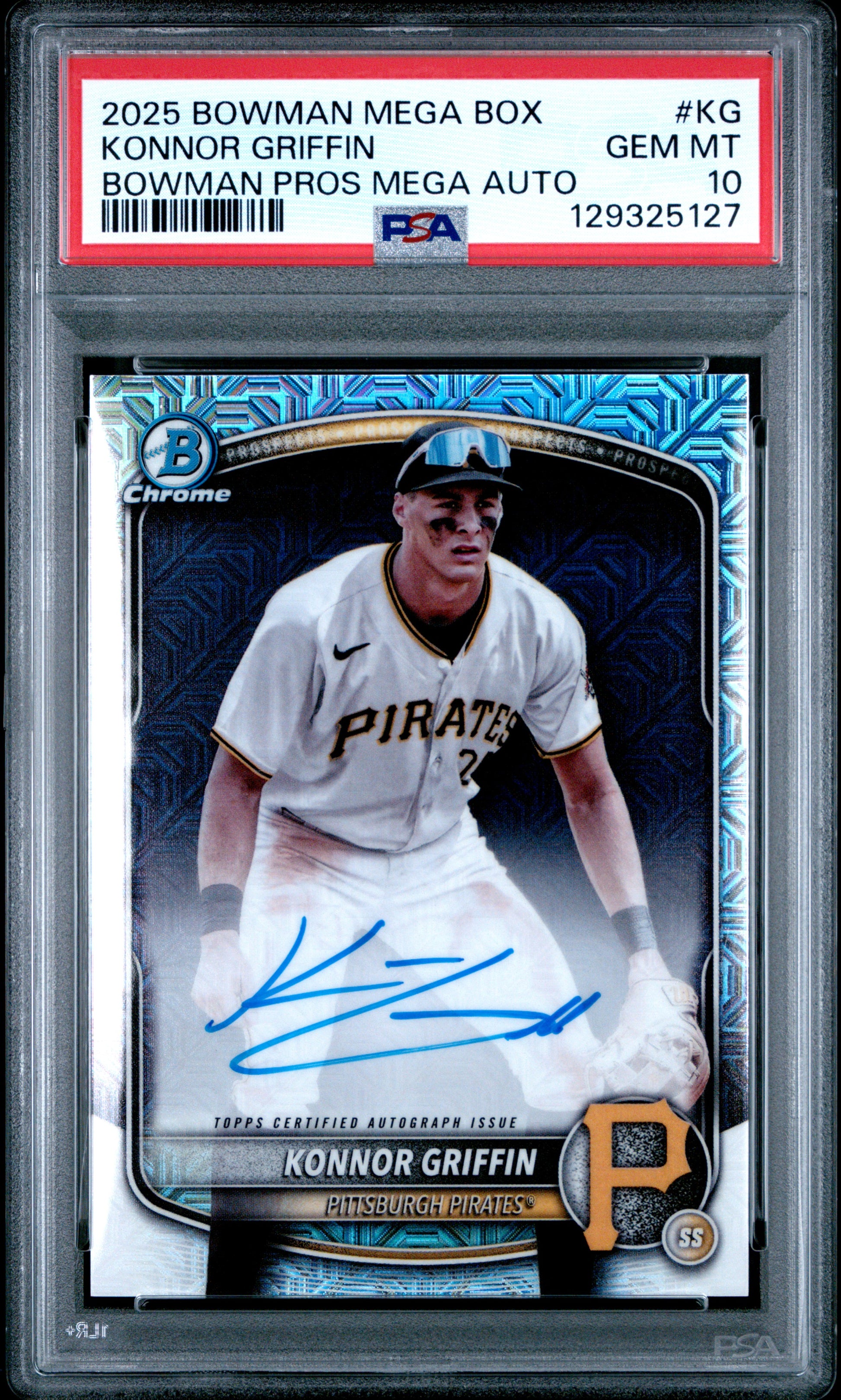 Konnor Griffin 2025 Bowman Mega Box Autograph PSA 10 Gem Mint