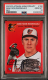 Grayson Rodriguez 2023 Topps Chrome Platinum Anniversary #186 Red Refractor #3/5 PSA 10 Gem Mint