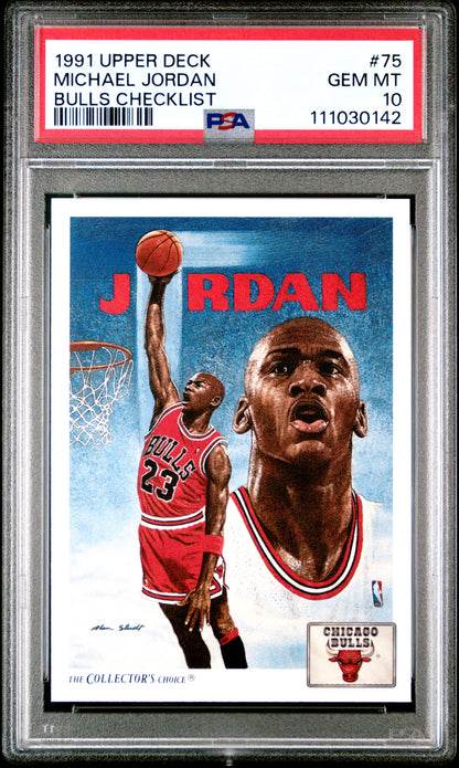 Michael Jordan 1991 Upper Deck #75 PSA 10 Gem Mint 0142
