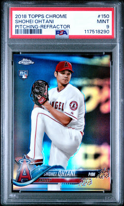 Shohei Ohtani 2028 Topps Chrome Rookie #150 Refractor PSA 9 Mint