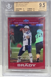 Tom Brady 2007 Topps Chrome Red Refractor #67/139 BGS 9.5 Gem Mint