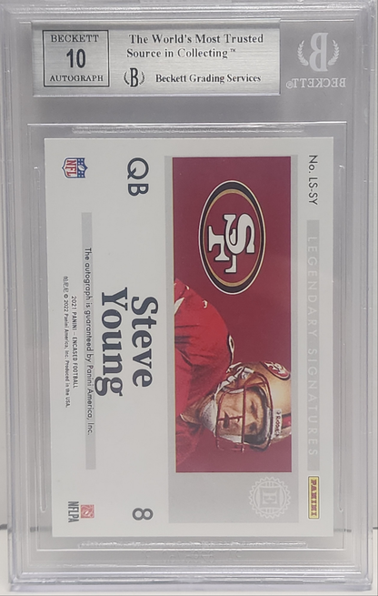 Steve Young 2021 Panini Encased Legendary Signatures Auto #9/10 BGS 9 Auto 10