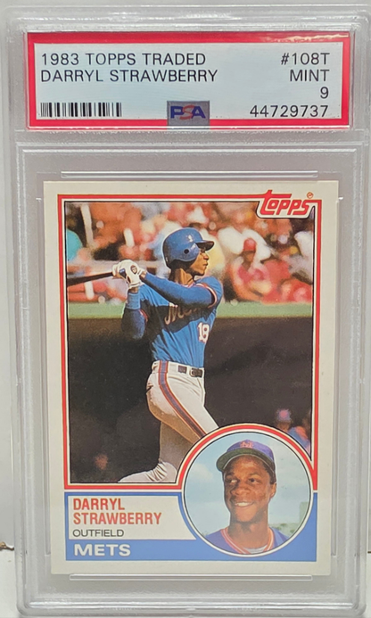 Darryl Strawberry 1983 Topps Traded Rookie #108T PSA 9 Mint