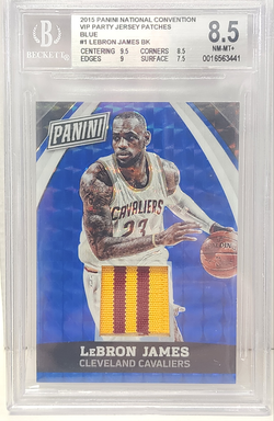 LeBron James 2015 Panini National Convention VIP Patch #25/25 BGS 8.5 Nm-Mint+