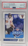 Patrick Mahomes 2017 Score NFL Draft RC PSA 10 Gem Mint