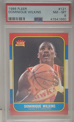 Dominique Wilkins 1986 Fleer Rookie #121 PSA 8 Nm-Mint 1660