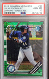 Julio Rodriguez 2019 Bowman Chrome Mega Box Green #78/99 PSA 10 Gem Mint