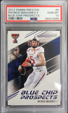 Patrick Mahomes 2017 Panini Prestige Blue Chip Prospects PSA 10 Gem Mint