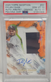 Dylan Cease 2020 Topps Inception Orange Jumbo Patch Auto #17/25 PSA 10 Auto 10