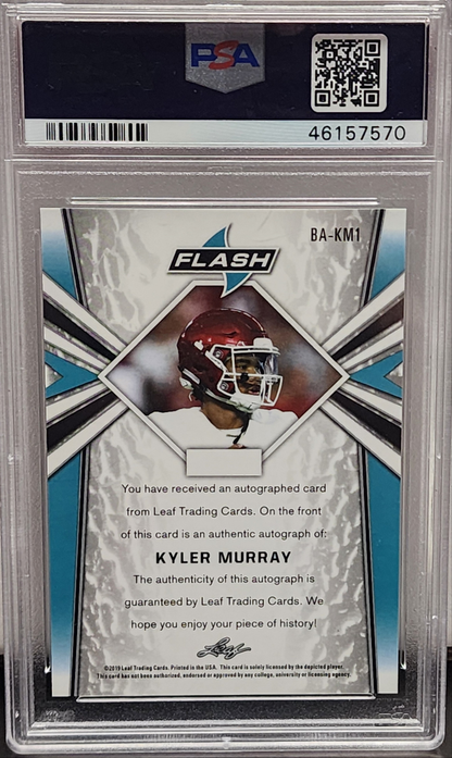 Kyler Murray 2019 Leaf Flash Autograph PSA 10 Gem Mint