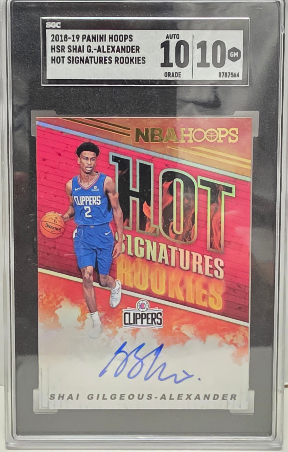 Shai Gilgeous-Alexander 2018 Hoops Hot Signatures Auto SGC 10 Auto 10