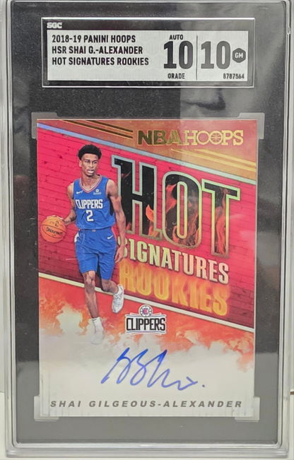 Shai Gilgeous-Alexander 2018 Hoops Hot Signatures Auto SGC 10 Auto 10