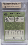 Mike Trout 2016 Topps Heritage Action SP #500 BGS 9.5 Gem Mint