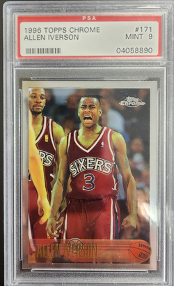 Allen Iverson 1996 Topps Chrome Rookie #171 PSA 9 Mint