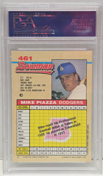 Mike Piazza 1992 Bowman Rookie #461 PSA 10 Gem Mint